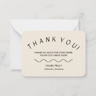 Merci personnalisé pour votre carte de commande