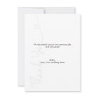 Merci photo bébé Coeur Baby shower moderne