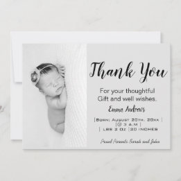 Merci photo bébé Faire-part de naissance