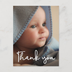 Merci photo bébé Faire-part de naissance vertical