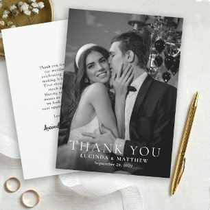 Merci photo de mariage élégant