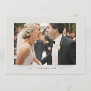 Merci photo de mariage moderne et élégant