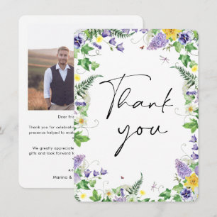 Merci photo du Mariage Fleur sauvage rustique