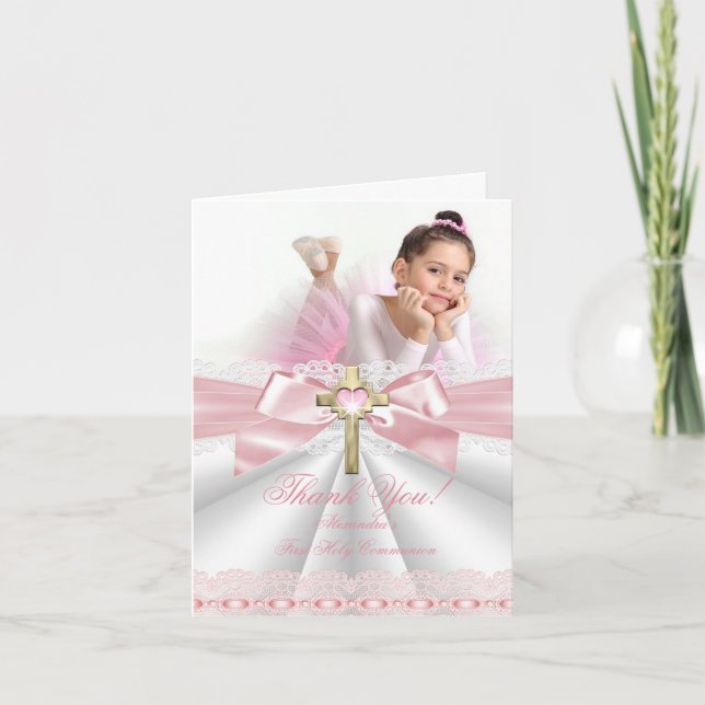 Merci photo fille Première communion (Devant)