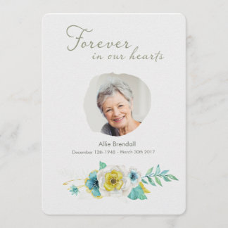 Merci photo floral Turquoise or Watercolor