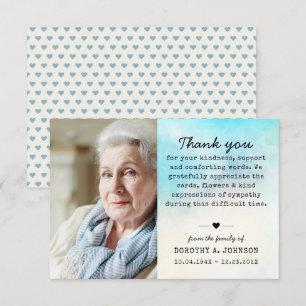 Merci Photo Funéraire Sympathie Grief Carte de per