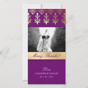 Merci Photocard Indien Damask violet