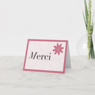 Merci Pink Thank You Card
