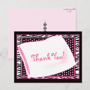 Merci PJ Party en Pink Carte postale