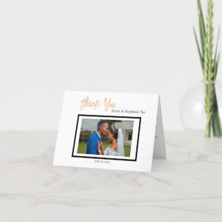 Merci plié simple Mariage minimaliste classique