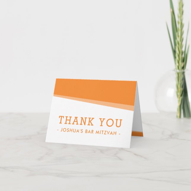 MERCI plié simple moderne audacieux orange clair (Devant)