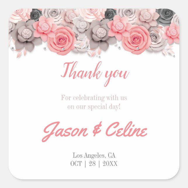 Merci pour autocollant (Devant)