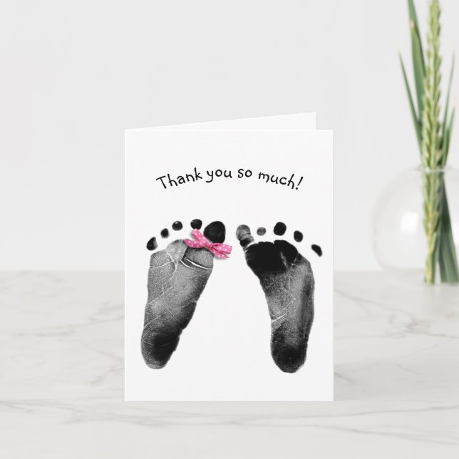 Merci pour bébé cadeau fille (Devant)