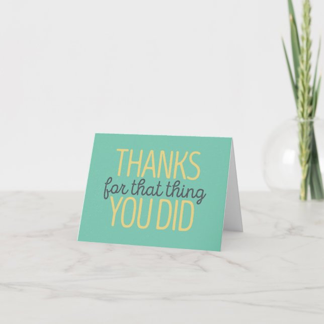 Merci pour ce que vous avez fait carte | Jaune/Ver (Devant)