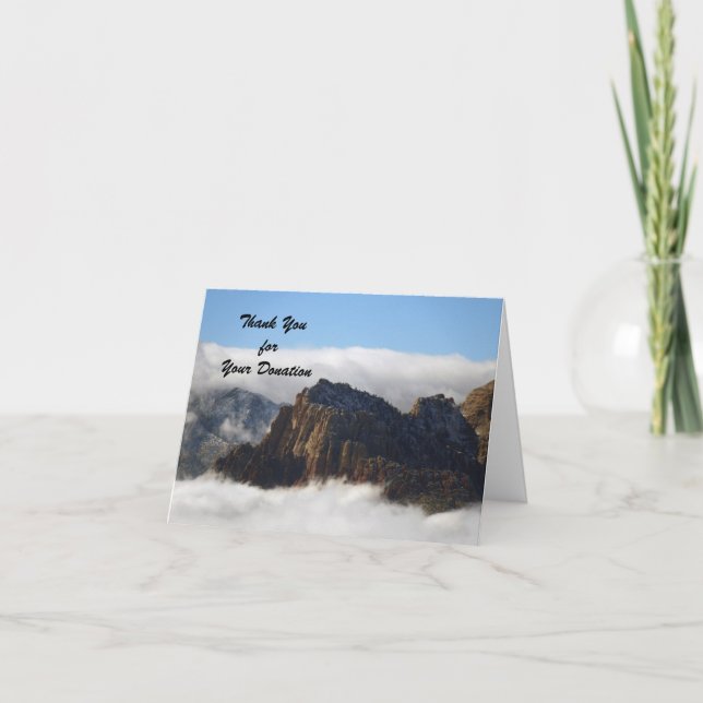 Merci pour don, nuages Skyscape Note Card (Devant)