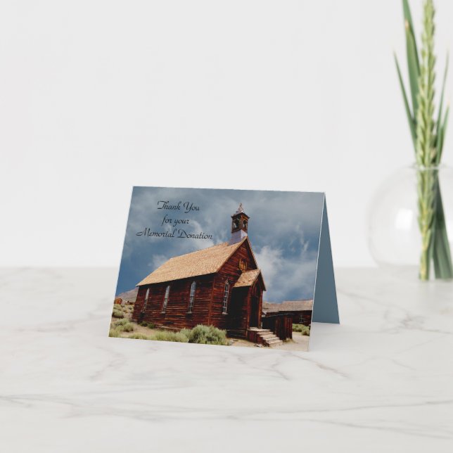Merci Pour Dons Carte, Old Church (Devant)
