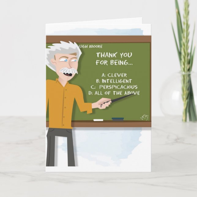 Merci pour être futé - carte de remerciements (Devant)