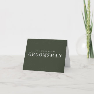 Merci pour être ma carte Mariage Groomsman