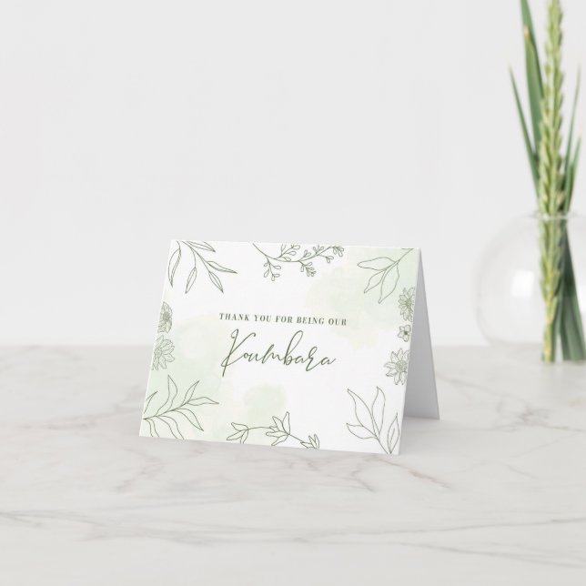 Merci pour être notre carte Mariage Koumbara (Devant)