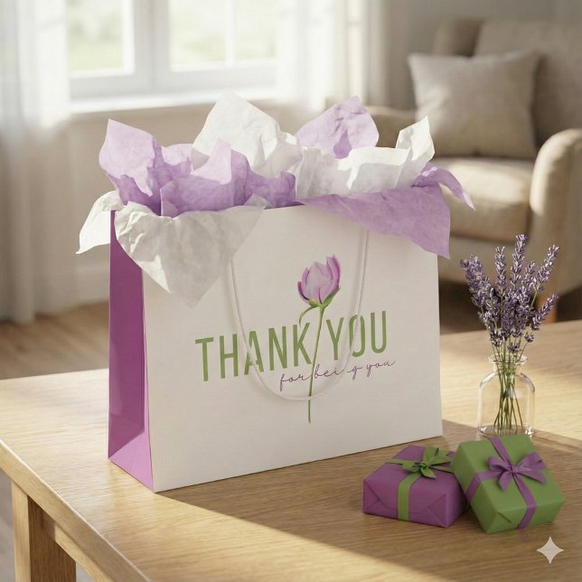 Merci Pour Être Vous Sac Cadeau (Show your gratitude with this, "Thank you for being you" gift bag! Matching tissue paper available.)