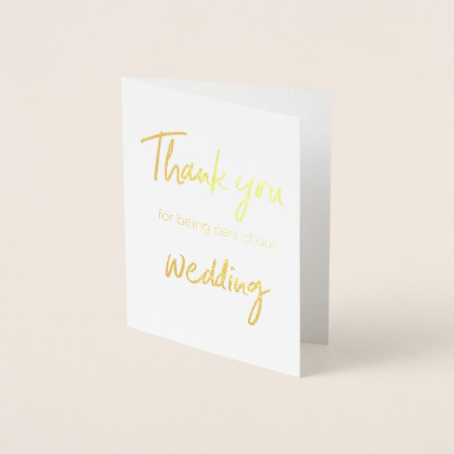 Merci pour faire partie de notre carte Mariage (Devant)