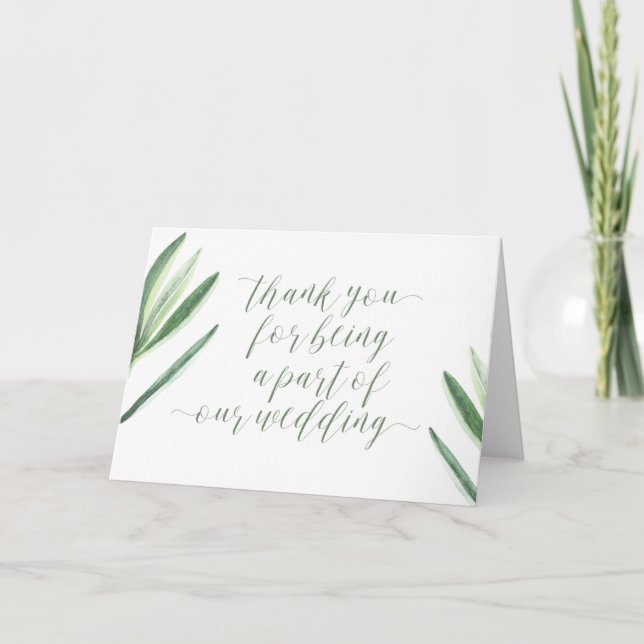 Merci pour faire partie de notre carte Mariage (Devant)