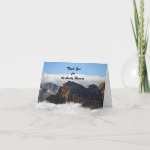Merci pour Fleurs Sympathiques Nuages Carte Note