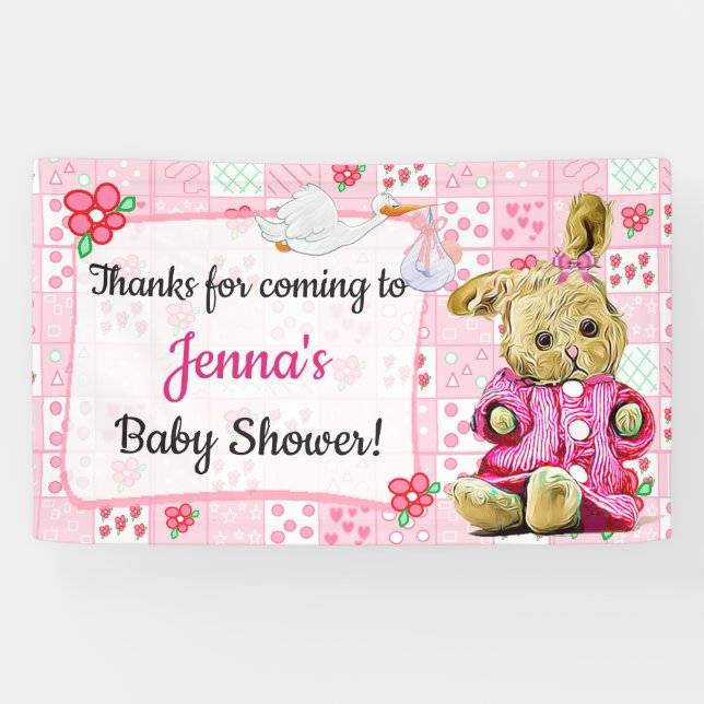 Merci pour la bannière de Baby shower à venir (Horizontal)