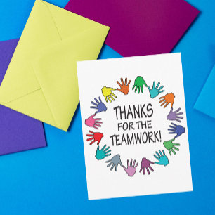 Merci pour la carte d'appréciation Teamwork