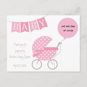Merci pour la carte de faveur "popby" du Baby show
