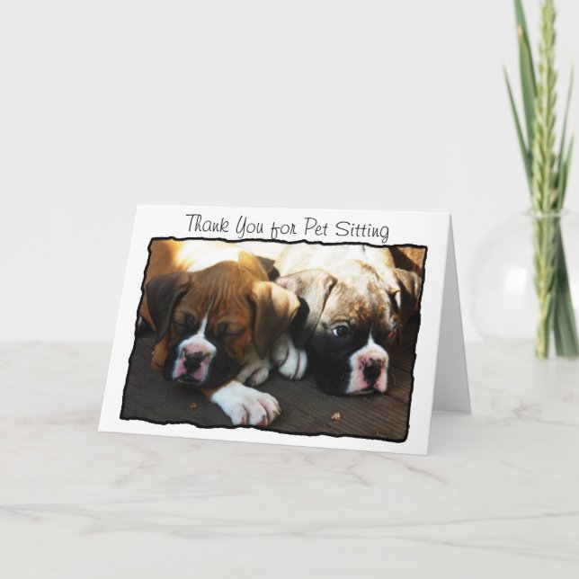 Merci pour la carte de voeux pour animaux de compa (Devant)