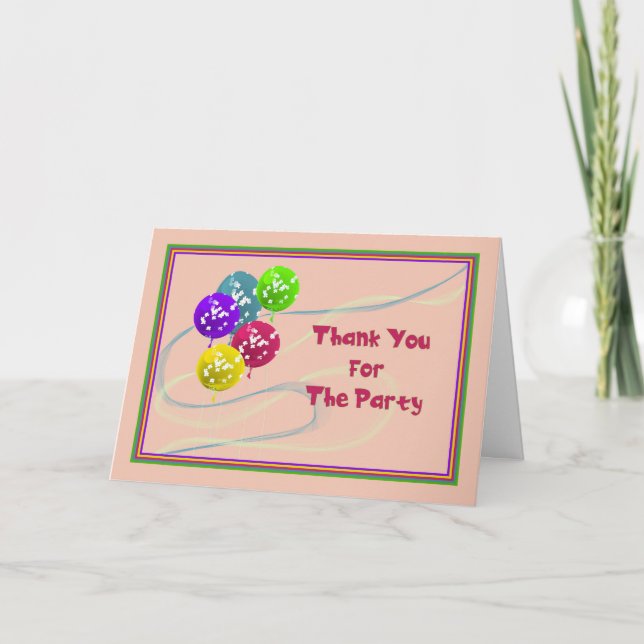 Merci pour la carte Party (Devant)