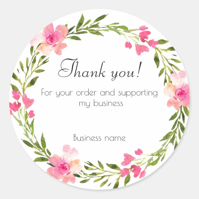 merci pour la commande floral wrath sticker person (Devant)