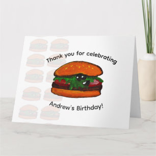 Merci pour la fête d'anniversaire Burger