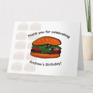 Merci pour la fête d'anniversaire Burger