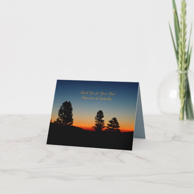 Merci pour la sympathie, carte Sierra Sunrise Note (Devant)