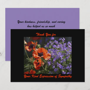 Merci pour la Sympathie, Pépites aux fleurs orange