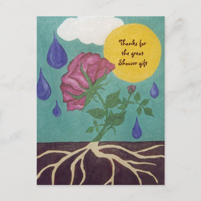 Merci pour le cadeau de douche Carte postale (Devant)