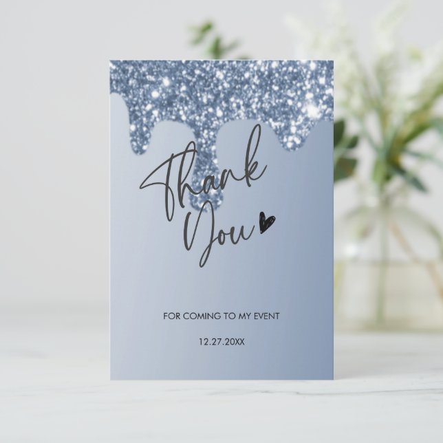 merci pour le carte de remerciements de goutte à g (Debout devant)
