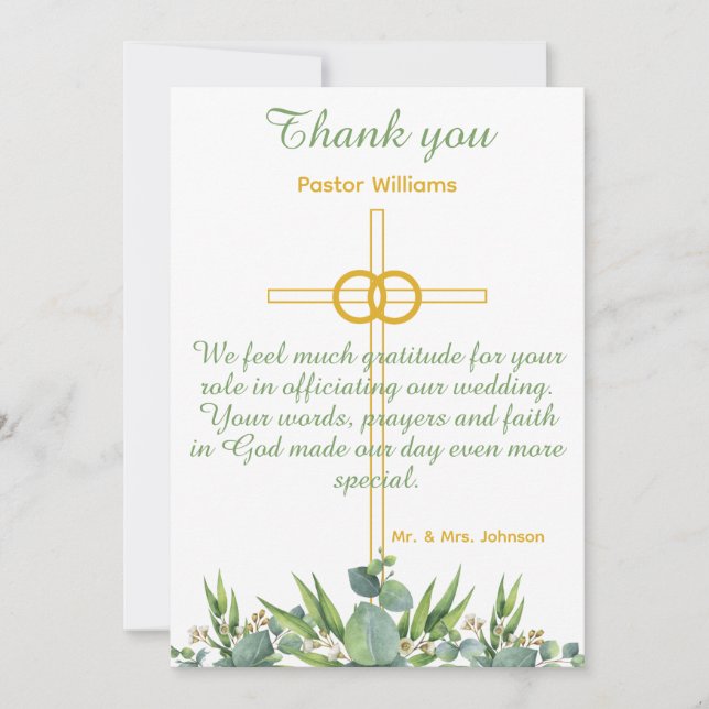 Merci Pour L'Embauche De La Carte Mariage Américai (Devant)