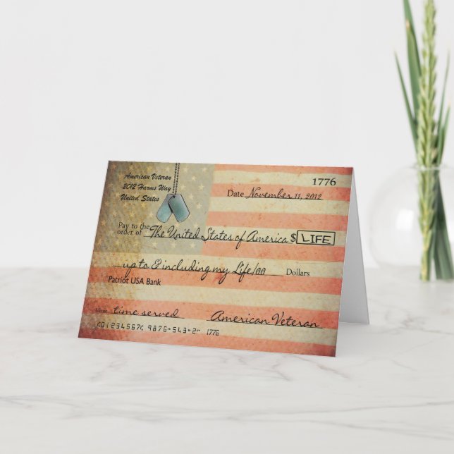 Merci pour les anciens combattants à l'occasion de (Devant)