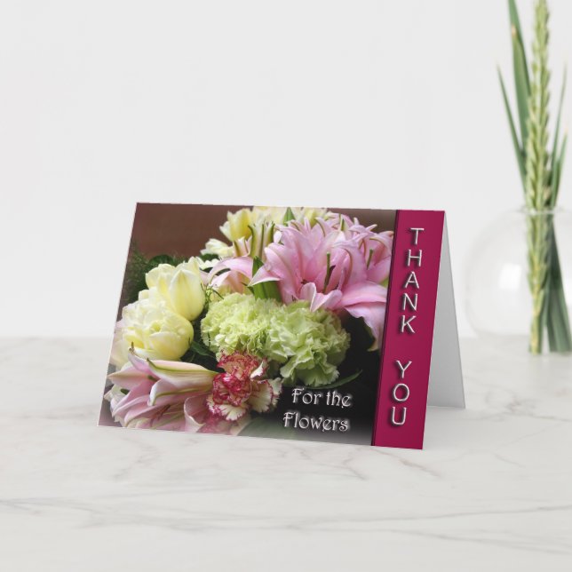 Merci pour les fleurs - fleurissez la carte de (Devant)