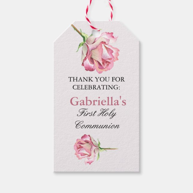 Merci Pour Les Roses À Venir Mon Premier Étiquette (Devant)