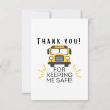 Merci pour me garder en sécurité conducteur de bus