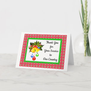 Merci pour servir les cartes de Noël militaires