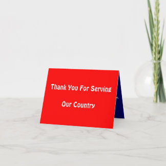 Merci pour servir notre pays