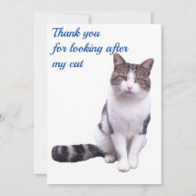 Merci pour s'occuper de ma carte de chat