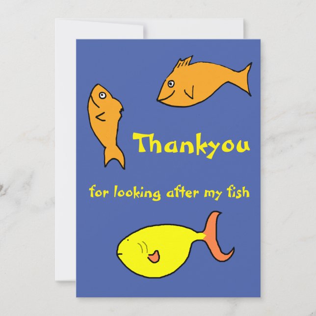 Merci pour s'occuper de ma carte de poisson (Devant)