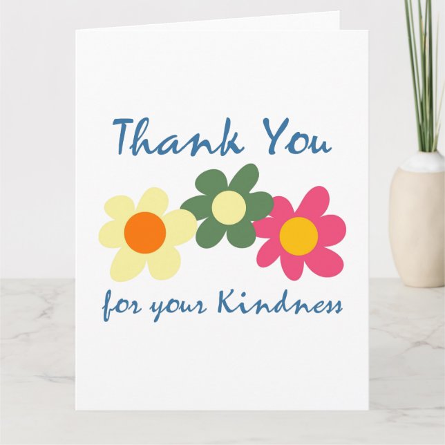 Merci pour ta gentillesse Carte de remerciements (Devant)