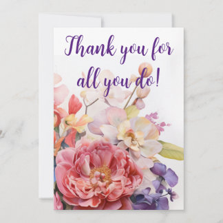"Merci pour tout ce que vous faites !" Carte